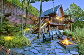 Luxurious log cabin with private spa